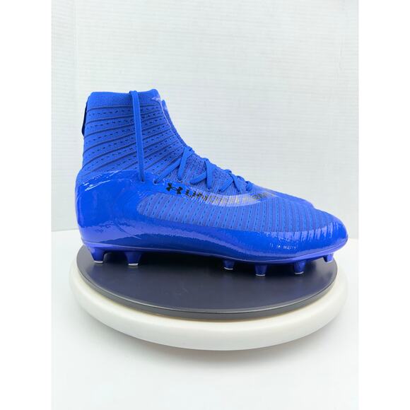 Under Armour UA Highlight 2 MC Knit Mens Sz 13 Blue Football Cleats 3027304-400 - Picture 5 of 9